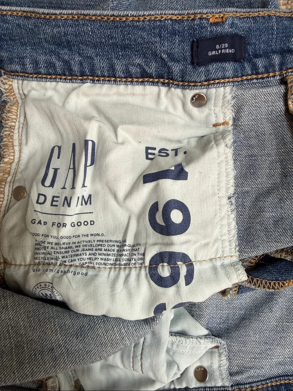 GAP Ankle-Length Straight Leg Distressed Jeans